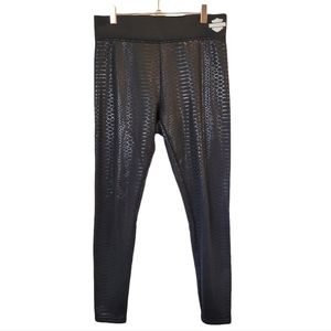 Harley Davidson | Snake Skin Printed High Rise Leggings Black